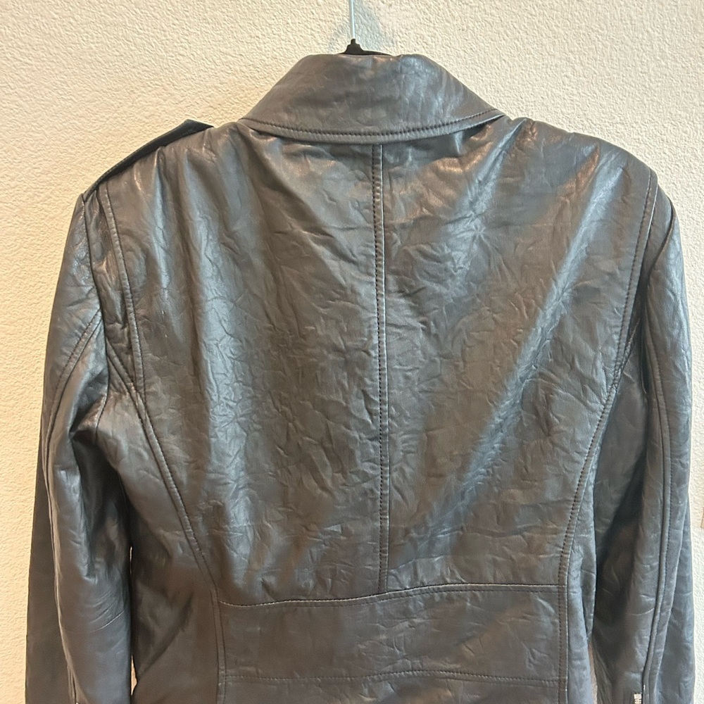 Michael Kors Black Leather Moto Jacket - Picture 8 of 9